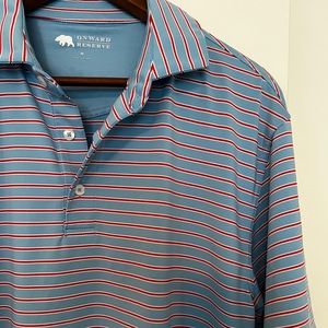 Men’s Onward Reserve Blue & Red Stripe Polo